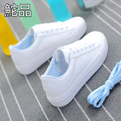 Tuo 2017 new autumn and winter all-match thick bottom white shoes shoes white canvas shoes Crocs Korean Students Thirty-six White moon