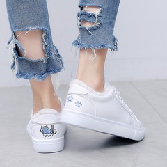 2017 summer autumn new all-match white shoe shoes leisure shoes. A female student white shoes Thirty-eight Cashmere white