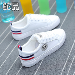 2017 new autumn and winter all-match Tuo based white shoes shoes white canvas shoes shoes shoes Korean Students Thirty-six white