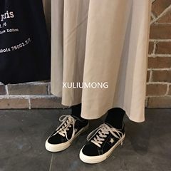 Xu Liuwang ulzzang of South Korea street shooting stars classic canvas shoes sports shoes all-match Korean female couple simple Thirty-eight Foot width suggests a big shot