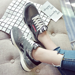 2017 new BF sports shoes boy running shoes autumn Korean ulzzang student ins all-match Harajuku lovers Thirty-eight Black (dark winter lovers)