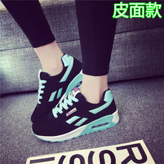 Autumn and winter of 2017 new Korean women shoes all-match leisure sports shoes students boblo black shoes Thirty-nine T299 black leather