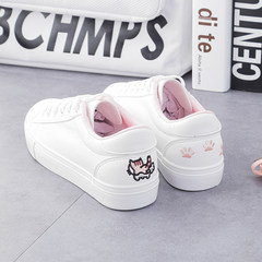 Chic Han Feng shoes 2017 new white shoes all-match Korean students casual canvas shoes and white shoes Thirty-six Powder