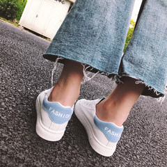 White shoes in autumn and winter 2017 new wind port shoes casual shoes all-match flat canvas shoes street. Thirty-eight blue