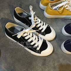 Global Harajuku ulzzang chic canvas shoes female white summer all-match based white shoe shoes Korean Students Forty black