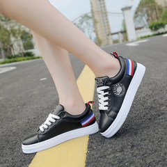 2017 new Korean female students all-match canvas shoes breathable summer street flat casual shoes white shoes Thirty-eight black
