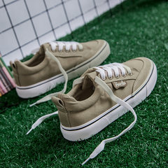 Chic canvas shoes ulzzang shoes shoes Quinn adorable Korean student source of wind all-match ins super Fire Pro Thirty-seven Khaki