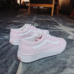 Black canvas shoes fall 2017 new ulzzang korean female students all-match leisure shoes Harajuku lovers Thirty-eight Pink