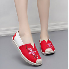 In autumn 2017 New Street flat shoes canvas shoes pedal lazy shoes casual shoes all-match students. Thirty-eight Peach blossom 820 red