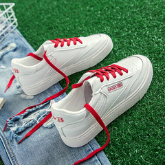 All-match white shoe female student Harajuku wind ulzzang white shoes 2017 new ins canvas shoes. Thirty-nine Red and white