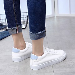 2017 new autumn and winter shoes all-match white shoes casual shoes with a Korean female student cashmere canvas shoes Thirty-five H-11 white basket