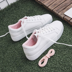 All-match based chic white shoe female student ins canvas shoes shoes Korean Harajuku wind ulzzang white shoes Thirty-eight Powder