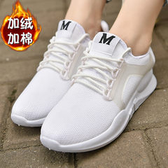 The autumn winter leisure sports shoes are a couple of men's shoes running shoes shoes plus velvet warm shoes. Thirty-eight Cotton 1901 cotton white