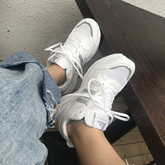 Ins super fire shoes sports shoes ulzzang Korea Harajuku wind reflective white shoe all-match students running shoes Thirty-eight Reflective white