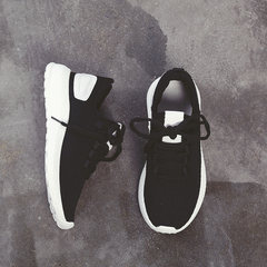 Sports shoes in summer 2017 new Korean ulzzang all-match Harajuku lovers soft sister white sport shoes Thirty-eight black