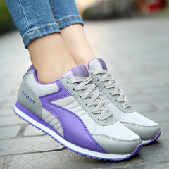 New winter sports shoes and leisure shoes leather all-match students running shoes breathable shoes a portable travel 35 standard sports shoes code 018 purple (cloth)
