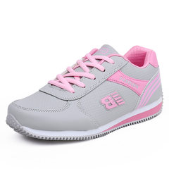 The spring and autumn of middle-aged women sports shoes and leisure shoes Pimian mother breathable soft bottom lightweight antiskid shoes Thirty-eight 602 leather ash