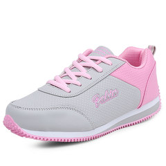 The spring and autumn of middle-aged women sports shoes and leisure shoes Pimian mother breathable soft bottom lightweight antiskid shoes Thirty-eight 595 leather ash
