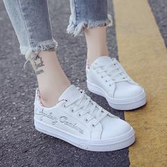 White shoes female autumn 2017 new all-match Korean fashion trend of flat shoes students summer leisure shoes Thirty-eight silvery