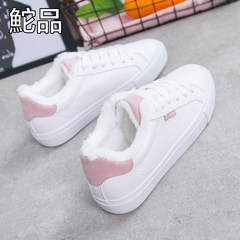 Tuo 2017 autumn and winter new white shoes and shoes all-match cashmere white shoes cotton shoes warm Korean Students Thirty-eight Powder