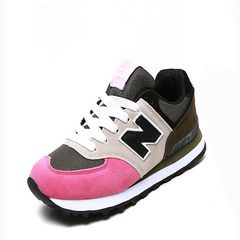 The new flagship store official authentic shoes net sports shoes new balance shoes 2017 new couples in autumn and winter Thirty-eight Khaki powder