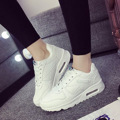 Korean female sports shoes in the autumn of 2017 new wind ulzzang all-match running flat Harajuku students leisure shoes Thirty-eight white