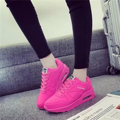 Korean female sports shoes in the autumn of 2017 new wind ulzzang all-match running flat Harajuku students leisure shoes Thirty-eight Rose red