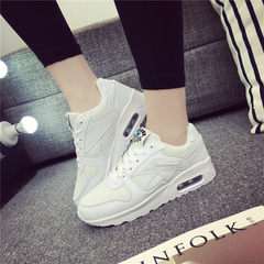 Korean female sports shoes in the autumn of 2017 new wind ulzzang all-match running flat Harajuku students leisure shoes Thirty-eight 268 white