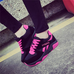Spring and autumn black and white girls sports a slip all-match summer Korean junior high school students' leisure tide running shoes Thirty-eight Pink 625