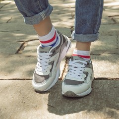 Autumn ladies Korean fashionista student sports shoes children shoes retro all-match 2017 new Harajuku wind Thirty-eight Lime