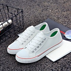 The children of Korean students' shoes Harajuku wind ulzzang canvas shoes new shoes adorable autumn all-match ugly color cloth Thirty-eight 887 white