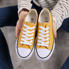 The autumn wind street beat Hong Kong Women canvas shoes ulzzang shoes to help Korean students Harajuku high all-match white shoes tide 44 (male) Low Naturals