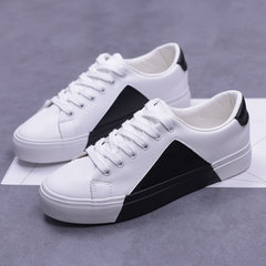 Universal spring white leather canvas shoes female s casual lace up shoes white shoe shoes shoes a student Thirty-seven white