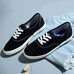 The summer white shoes all-match fall 2017 new Korean version of Zheng Xiujing with a ins canvas shoes shoes Thirty-eight black
