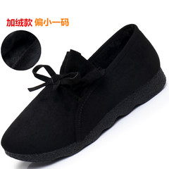 The spring and autumn new fashion shoes flat round shoes Doug old Beijing shoes all-match loafer shoes. Thirty-eight Dianyahei