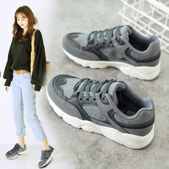 The fall of the new 2017 Harajuku sport shoes, ulzzang running shoes leisure Korean students all-match thick bottom Thirty-eight (standard size).