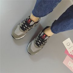 In winter, the Korean version of the ulzzang sport shoes, running shoes n shoes Agam Harajuku lovers' leisure shoes Thirty-nine 580 dark red