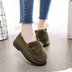 Cotton shoes shoes shoes scoop Maomao shoes boots with thick soles Doug velvet snow boots shoes female warm in winter Thirty-eight 990 green