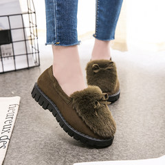 Cotton shoes shoes shoes scoop Maomao shoes boots with thick soles Doug velvet snow boots shoes female warm in winter Thirty-eight 819 green