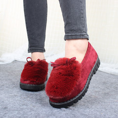 Cotton shoes shoes shoes scoop Maomao shoes boots with thick soles Doug velvet snow boots shoes female warm in winter Thirty-six 819 red
