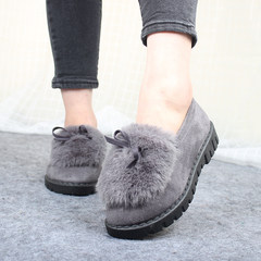 Cotton shoes shoes shoes scoop Maomao shoes boots with thick soles Doug velvet snow boots shoes female warm in winter Thirty-eight 819 gray