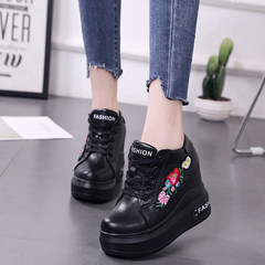 10cm shoes with 2017 new shoes for winter and autumn, heel shoes for students and shoes for students Thirty-eight black