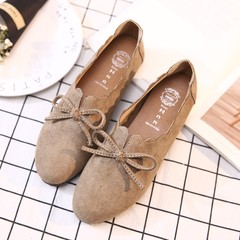 A pedal shoes shoes fall Doug 2017 new flat loafer all-match Korean Bow Shoes Thirty-eight This single