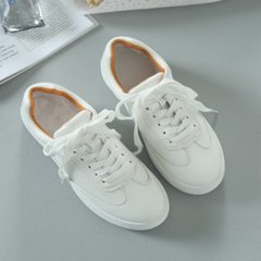 In the autumn of 2017 new Korean thick white shoe lace female shoes all-match white shoes shoes tide Forty-two Velvet white