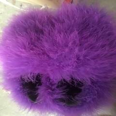 2017 new winter ostrich hair with a furry shoes slip-on sweet peas female Crocs shoes Fu Thirty-eight Violet (with Terry)