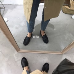 Praise to the British daily all-match black small leather shoes loafer flat BF new shoes 3080-2 ~17 autumn wind Thirty-eight black