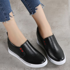 2017 new autumn women shoes shoes tide increased leisure shoes and ladies cotton shoes and white shoe loafer Forty black
