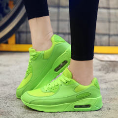 Flat top big women's shoes 4142 big size travel shoes 2017 spring and autumn new style single shoes female sports shoes 40-43 ventilate 44 yards green