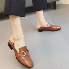 In the autumn of 2017 new Lok Fu shoes with thick Vintage all-match flat shoes with Korean Students Thirty-eight brown
