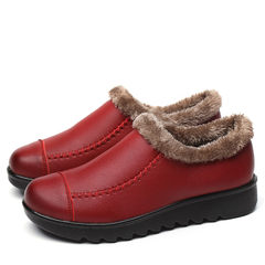 Autumn mother shoes shoes shoes shoes in older women shoes a granny flat with old shoes old shoes work Thirty-eight Add velvet money (red)